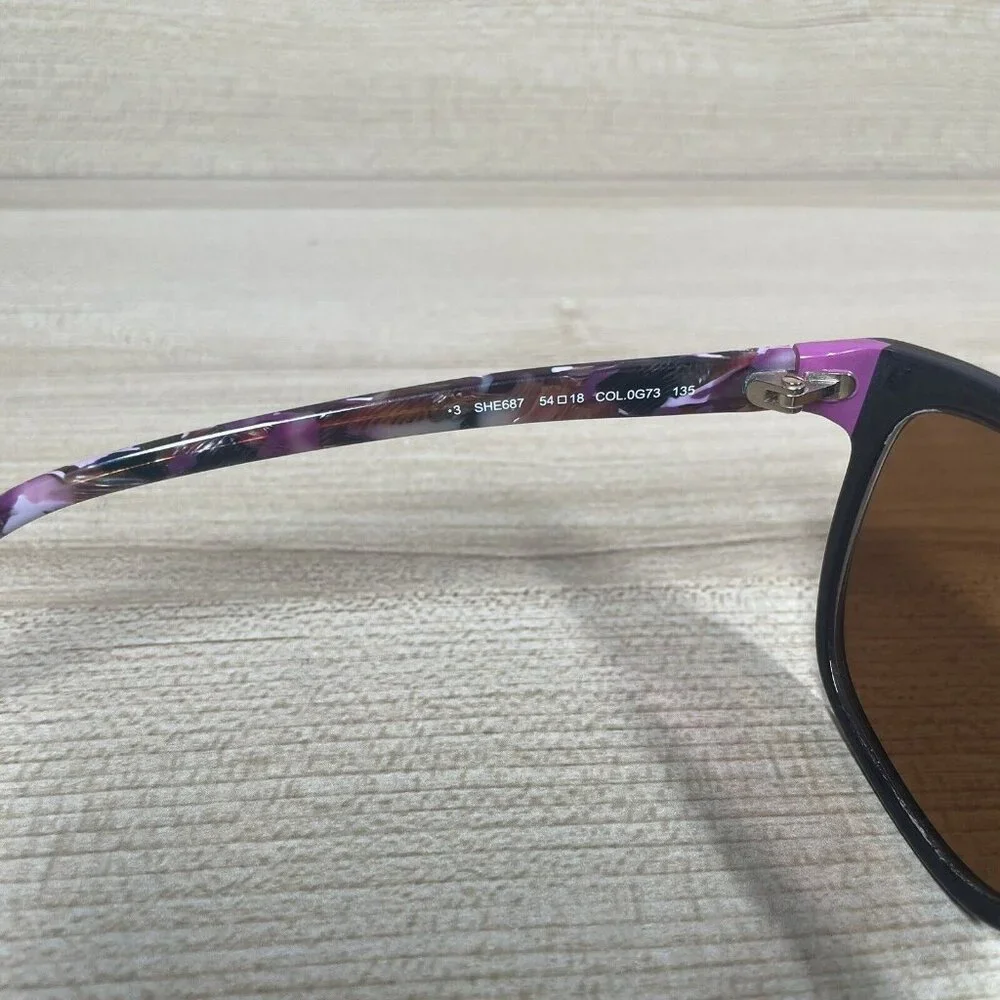 Carolina Herrera Sunglasses SHE‎ 687 0G73 Shiny Brown / Gradient Brown 54 mm